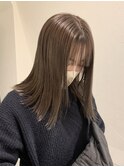 ミルクティーベージュ/切りっぱなしミディアム