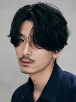 フィフスパーク(fifth PARK)&nbsp;渋谷センターパートフェザーパーマ色気毛流れパーマメンズカット