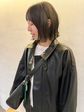 Fuuu ショート/ボブ/メンズパーマ ボブ×オリーブグレージュ