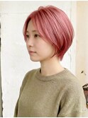 ピンク/ピンクベージュ/ブリーチ/ダブルカラー/ハイトーンカラー