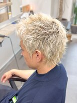 シープドッグ(SHEEP DOG)&nbsp;スパイキーショート　ハイトーンベージュ　メンズブリーチ　福岡