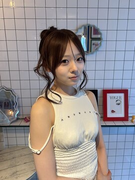 ヘアー アレス(hair ales) アップスタイル　メッシーバン　お団子へあ