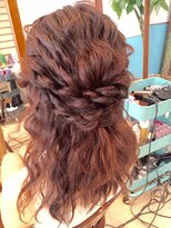 ロカット サロン(Roquat Salon)&nbsp;なみウェーブハーフアップアレンジ【ヘアセット　立川南/立川】
