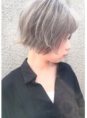 【lamp尾崎】ハイグレーベージュ、無造作ボブ