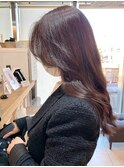 〇クアンクヘア 顔まわりレイヤー 艶カラー 韓国ヘア