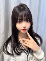 ユーフォリア 渋谷グランデ(Euphoria SHIBUYA GRANDE) 韓国ヘア　顔周りレイヤーカット　透明感アッシュカラー　暗髪