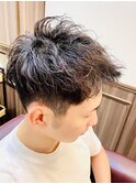 韓国マッシュ/ダークアッシュ/ニュアンスパーマ/スペインカール