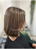 ヘルシースタイルレイヤーボブ30代40代50代ブルーグレージュ#137