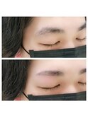 メンズアイブロウWAX/ビフォーアフター