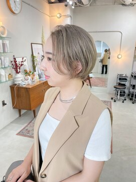 ヘアー アイス カンナ(HAIR ICI Canna) 20代30代大人可愛い小顔ショートボブ前下がりショート