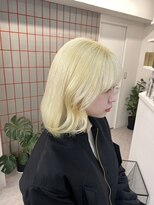 ペレ 渋谷(PELE)&nbsp;h_ デザインカラー/レイヤーカット/ウェットヘア/ベージュ