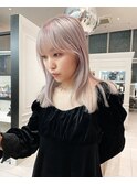 ハイトーンカラー ダブルカラー ブリーチ ミルクティーベージュ
