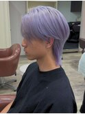 メンズ/ラベンダーカラー/メンズ韓国ヘア
