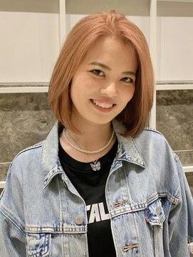 ピークアブー 銀座並木通り(PEEK-A-BOO) ボブ/ボブハイトーン/ハイトーン/ピーチカラー/こー