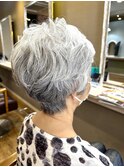 30代/40代/50代/マッシュ/ショートカット/ハイライト/八軒