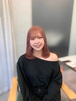 シェス 梅田茶屋町(shes) レイヤーカット×ピンクベージュ/ アリサ