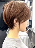 静岡ショートカット白髪染め切りっぱなしボブ大人ショートボブ