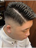 形状記憶パーマ×スキンフェード