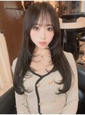 ワンカールでキマるロングレイヤー★オリーブベージュ