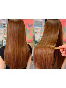 ダメージ毛も白髪も『M3Dプレミアムカラー』でカラーを重ねる毎に手触りの良い艶髪へ！色持ちも抜群♪