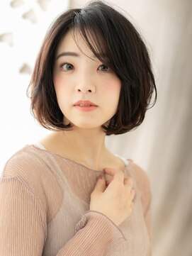 モッズヘア 上尾西口店(mod's hair) 黒髪チャコールグレー大人美人ボブレイヤーカットY上尾30代40代