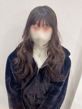 透明感ミルクティーアッシュベージュ/レイヤーカット