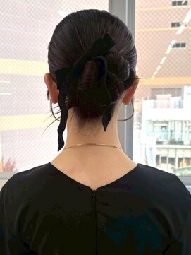 ヘアセット タイトセット カチモリ お団子 結婚式 二次会 20代