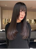 髪質改善/ストレート/艶髪/透明感/グレージュ/前髪/恵比寿駅