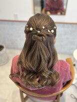 レンジヘアー(lange hair)&nbsp;ハーフアップアレンジ