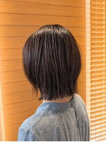 オーガニックエコ 川越(organic+eco)&nbsp;夏◎切りっぱなし外ハネボブ/ブリーチなしカラー/艶髪小顔