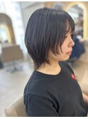 【錦まりな】ボブのハッシュカット×シースルーバング