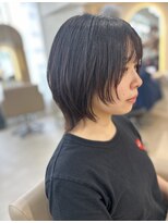エレノア 渋谷公園通り店(Eleanor)&nbsp;【錦まりな】ボブのハッシュカット×シースルーバング