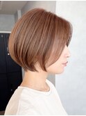 調布ウルフショートヘア顔周りレイヤーカット大人ショートボブ◆