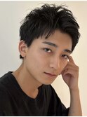 センターパートツーブロックアップバングサーフカールマッシュ