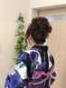 浴衣の着付けヘアセット。