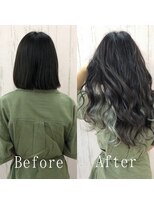 エクステ専門店あるじゃんすー 小倉店&nbsp;黒髪×グレージュ#シールエクステ#ロングヘア#エクステ#小倉