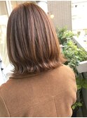ベージュカラー＊外はね ナチュラルボブ＊