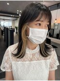 20代インナーカラーケアブリーチイヤリングカラーハイライト