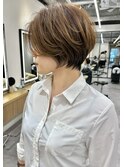浦和ショートカットショートヘア韓国白髪染めボブ白髪ぼかし