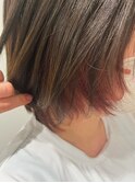 抜け感♪ローライトインナーカラーショートカット