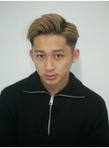 刈り上げ七三アップバング