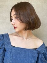 メゾンドイギー(MAISON de IGGY)&nbsp;イメチェンフェミニン薄めバング小顔カットグレーベージュ