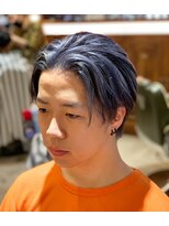 エイトメン 上野店(EIGHT MEN)&nbsp;センターパート×ネイビーカラー