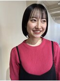 顔まわりレイヤー/切りっぱなし/ボブ/レイヤーカット