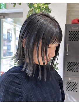 ヲタク(wotaku.) ネイビーブルーブルーブルーシルバーブルーブラック黒髪ボブ