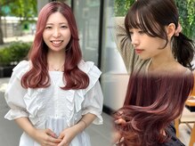 《なつき》結んでかわいい顔まわり/暖色カラー/くびれ巻き［ミディアムロング/韓国/前髪カット]