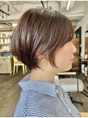 大人丸みショートヘア ショートヘア 近鉄奈良 30代  田村梨乃