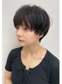 20代30代40代前下がり耳掛けショートボブ丸みショート◎