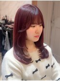 ■ 着物ヘアメルティカラーフェミニンロング似合わせカット韓国1