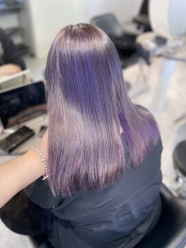 ルモ(Lumo) 【HIROMI指名】黒×ラベンダー/色落ち後も根本が気にならない色